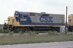 CSX 2284 leading a rock train 